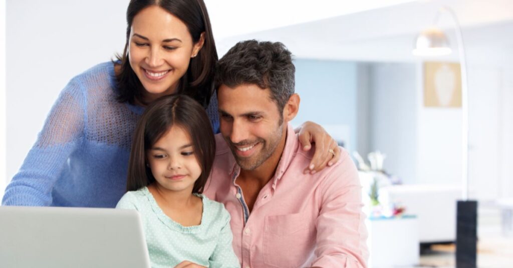 Family enrolling in ACA health insurance through the marketplace
