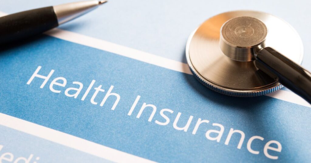 health insurance policy document closeup